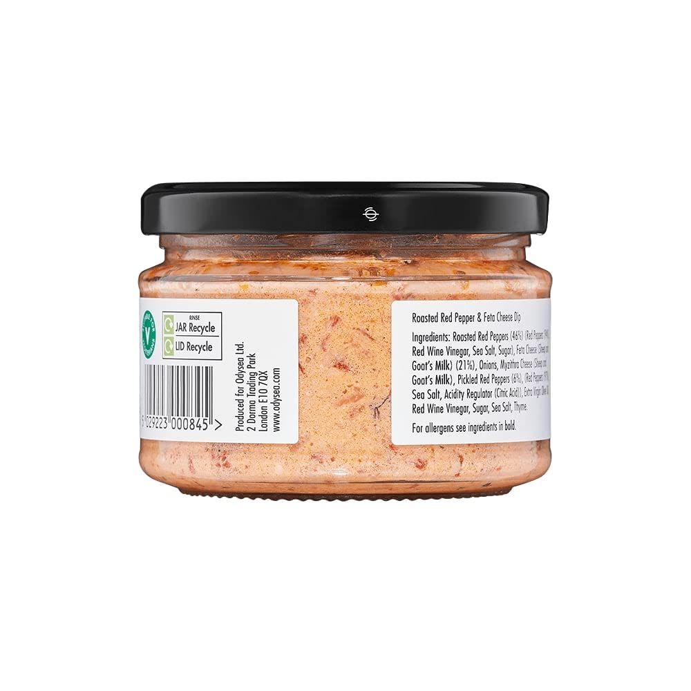 Odysea Red Pepper and Feta Meze, Glass Jar, 220 g