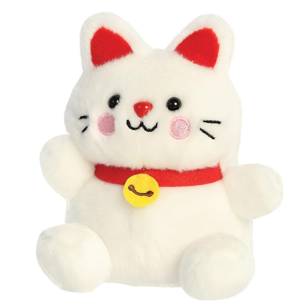 AURORA Palm Pals Kota Lucky Cat Soft Toy - 13cm Bean Filled Plush | Collectable | Unisex