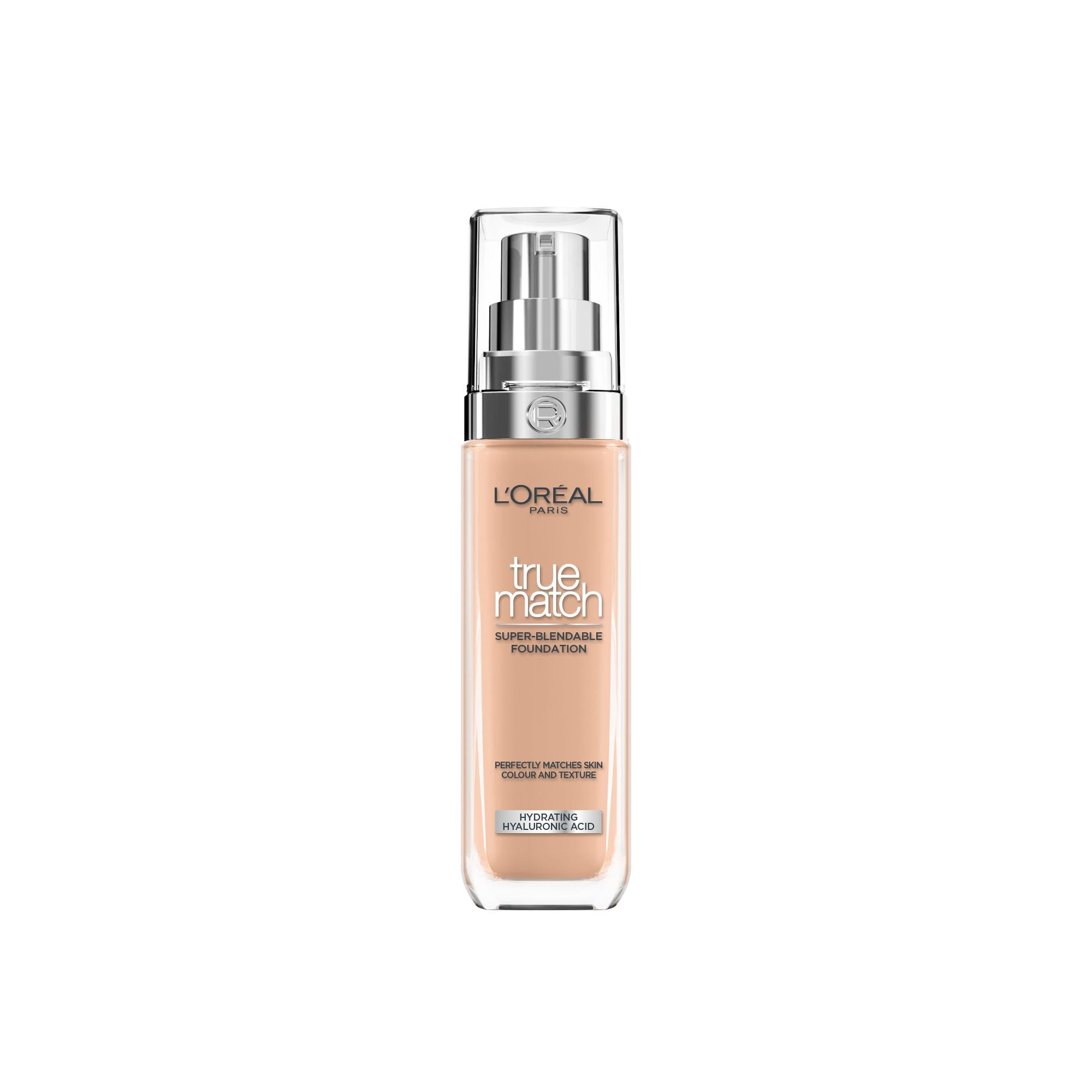 L'Oréal Paris True Match Liquid Foundation - Skincare Infused with Hyaluronic Acid, SPF 16, 5C Rose Sand, 30 ml