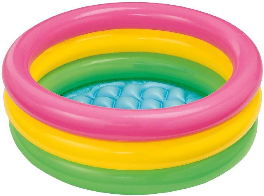 Intex 57107NP Sunset Glow Baby Pool - Inflatable Toddler Pool for 1-3 Years