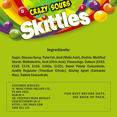 Skittles - Crazy Sour Giant Chews 132g