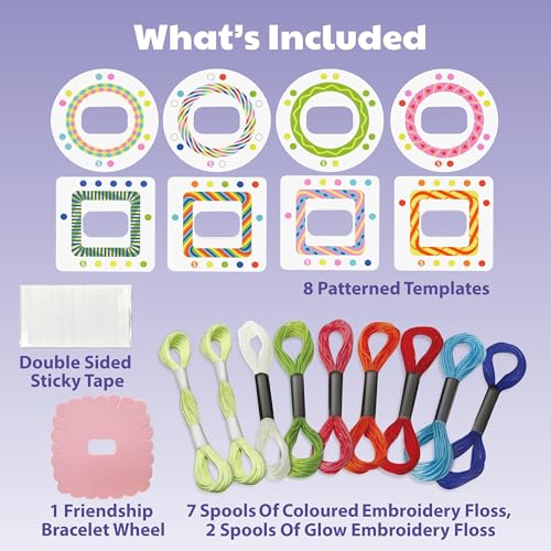 4M Friendship Bracelet Making Kit - Glow in the Dark Craft for Kids 5+ 11