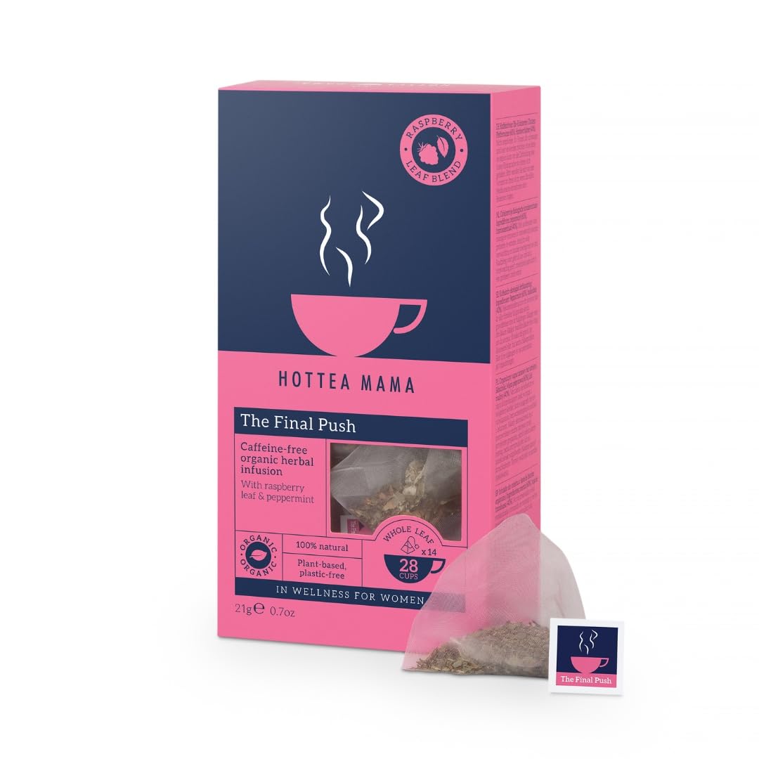 HOTTEA MAMA The Final Push Organic Raspberry and Peppermint Pregnancy Tea