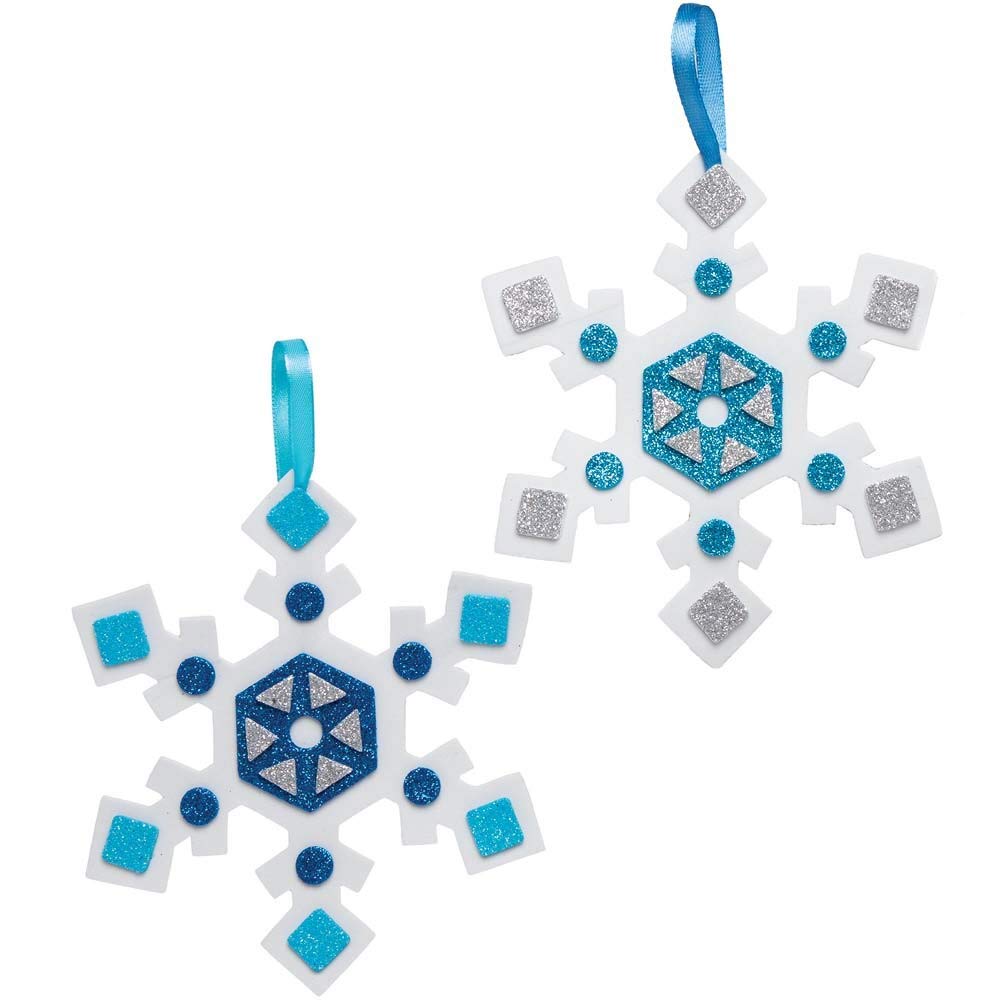 Baker Ross Christmas Snowflake Mix and Match Decoration Craft Kit - Pack of 8, Ages 3+ 8