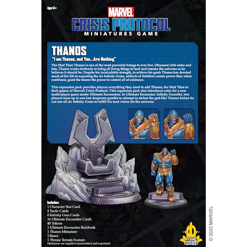 Atomic Mass Games Marvel Crisis Protocol Thanos Character Pack 6