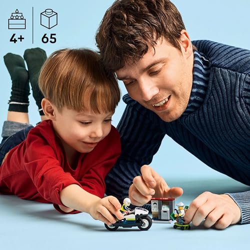 LEGO City Police Motorcycle Chase Set - Building Toy with Motorbike, 2 Minifigures, 65 Pieces for Ages 4+ 10