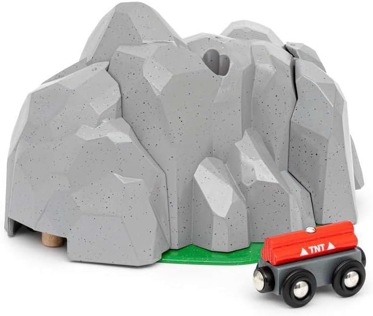 BRIO World Exploding Train Track Tunnel - Interactive Wooden Railway Playset for Kids 3+ 7