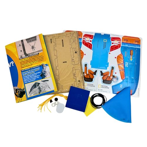 National Geographic Build Your Own Parachute Launcher - Educational STEM Building Kit for Kids 5+ 6