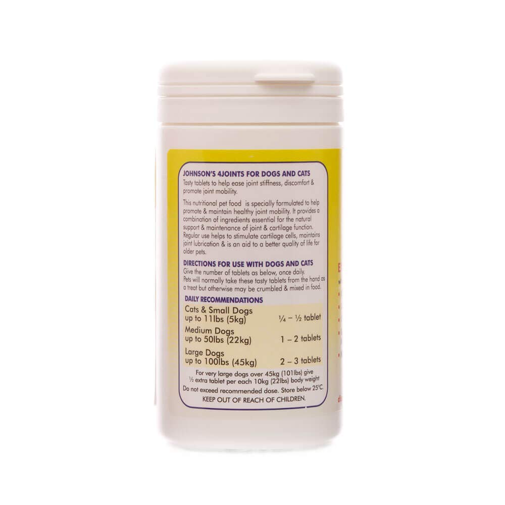Johnsons Vet 4 Joints Mobility Tablets for Dogs - Extra Strength Joint Support | 30 Count