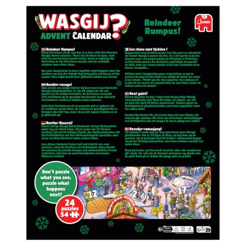 Wasgij Christmas Puzzle Advent Calendar 2025 - Reindeer Rumpus! 24 Daily 54-Piece Jigsaw Challenges 4