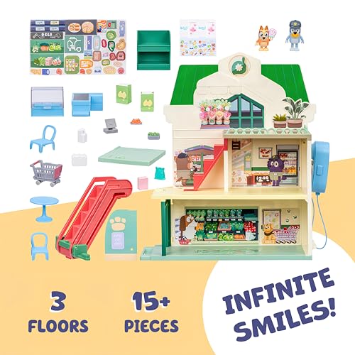 Bluey Supermarket Playset - 3-Level Interactive Play with Exclusive Bluey & Bingo Figures 9