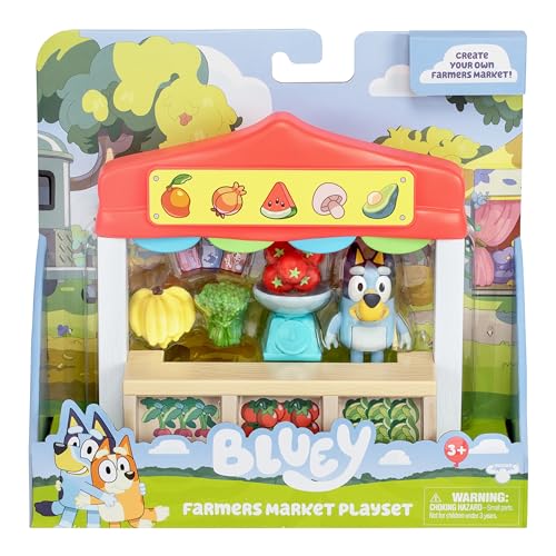 Bluey Farmers Market Playset - Includes Articulated Bluey Figure & Accessories 10