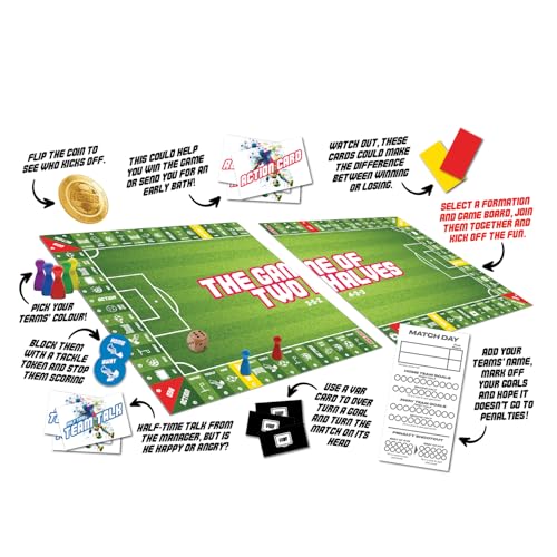 Game of Two Halves Football Board Game - Tabletop Dice & Card Strategy Game for 2 Players 4