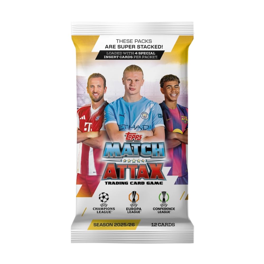 TOPPS Match Cards Envelope Attax Ucl 25-26 | Multicolor Plastic | Includes x88