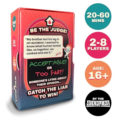 The Sidemen TOO FAR Card Game - Morally Outrageous Party Game 5