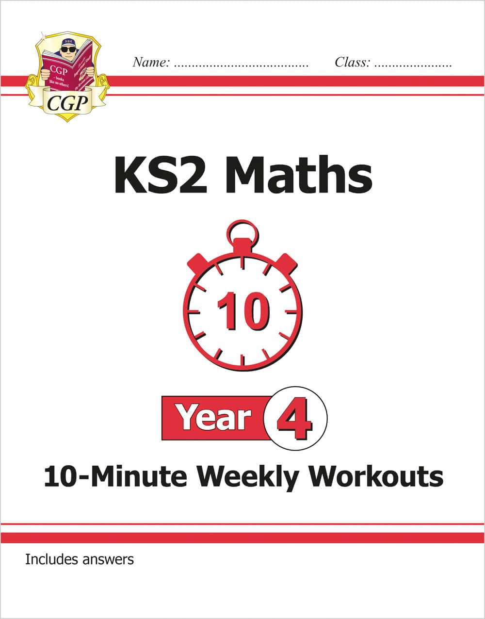 CGP KS2 Maths 10-Minute Weekly Workouts - Year 4 Study Aid | Paperback | English 1