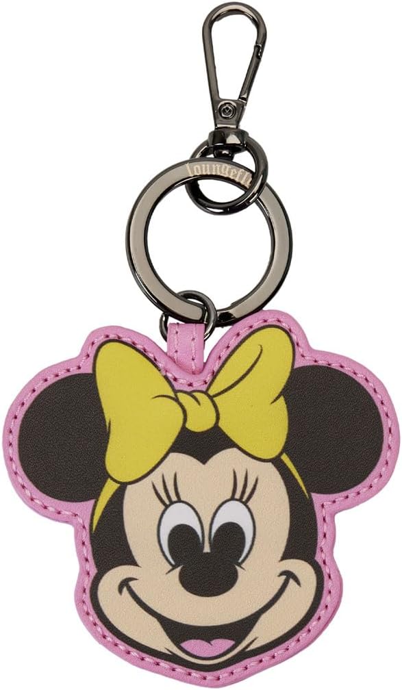 Loungefly Disney 100 Minnie Head Bag Charm Keyring (LOUWDBC0012)