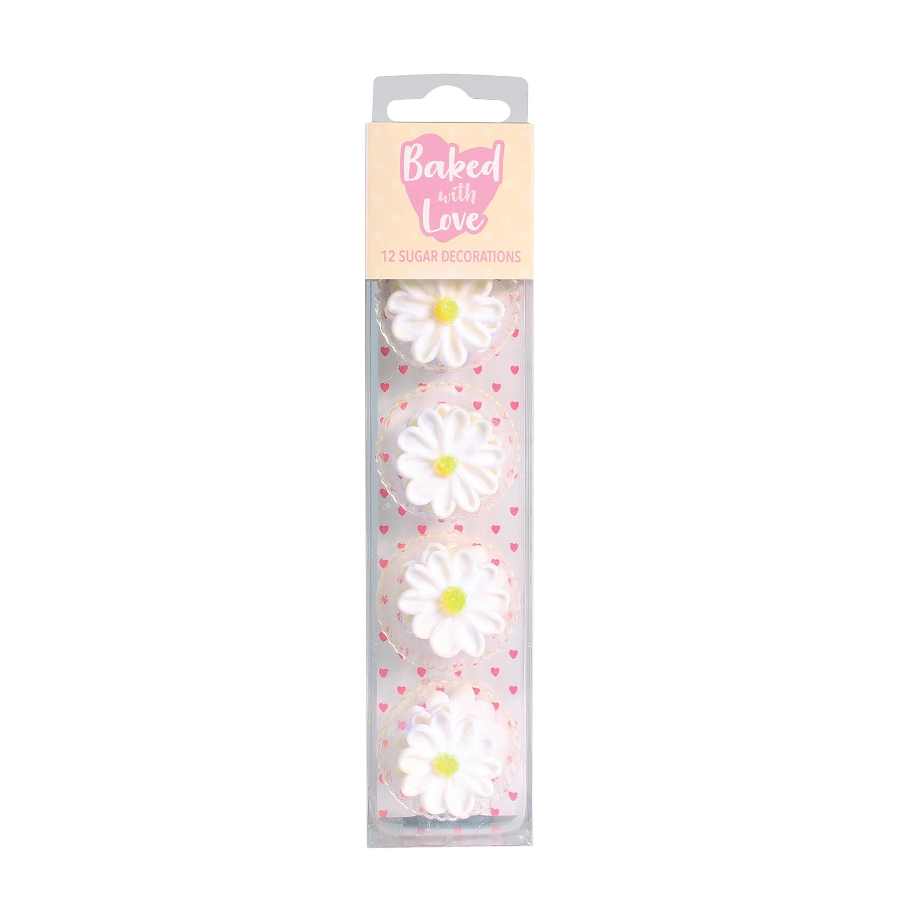 Culpitt Baked With Love Handmade Edible Sugar Daisy Cupcake Decorations, 12 Pieces