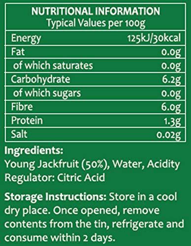 Tropical Sun Junge Grüne Jackfrucht in Wasser, 400g - Pflanzliche Fleischalternative 4