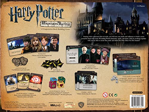 USAopoly Harry Potter: Hogwarts Battle Cooperative Deck-Building Board Game 9