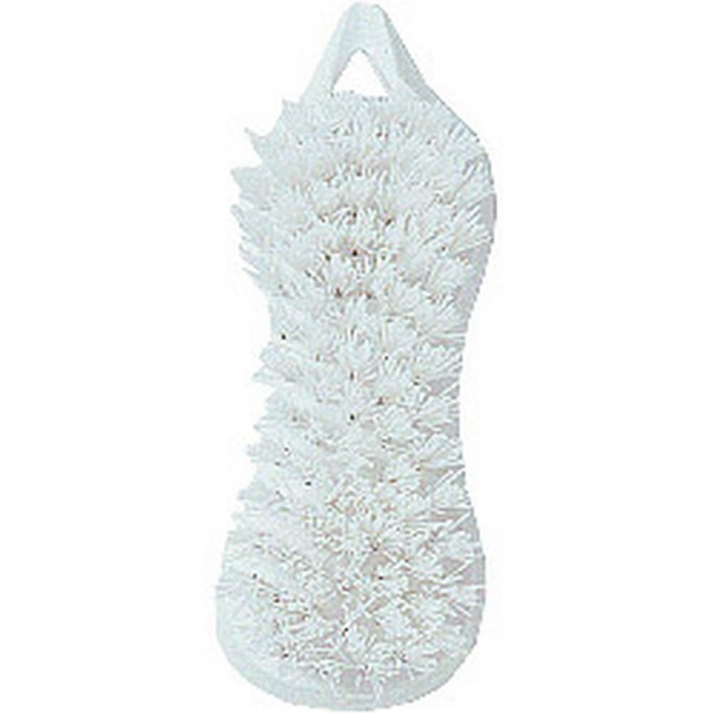 Chef Aid Vegetable Brush - Food Grade BPA Free Plastic Bristles | Comfortable Grip Handle | White, Size L