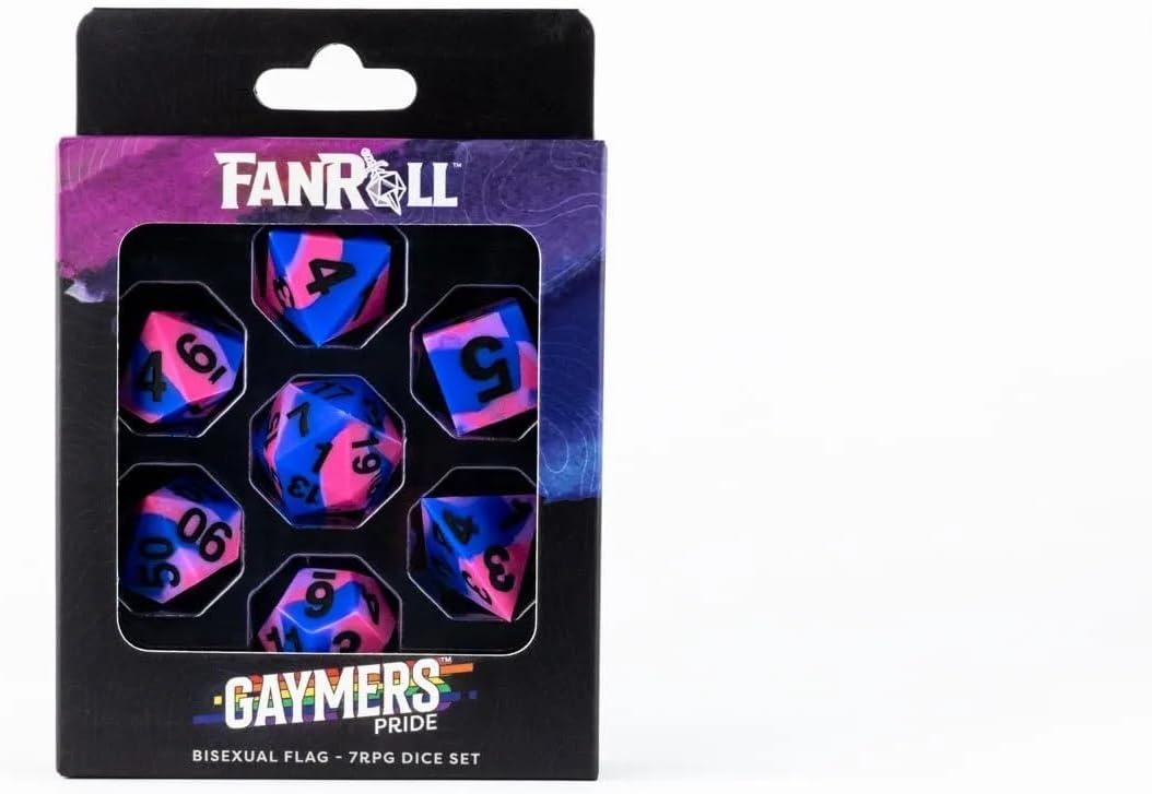 Metallic Dice Games FanRoll 16mm Pride Sharp Edge Silikonkautschuk Würfel Set