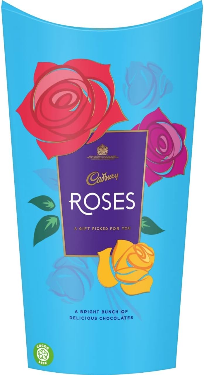Cadbury Roses Chocolate Gift Carton 290g - Assorted Milk Chocolates, Toffee & Pralines