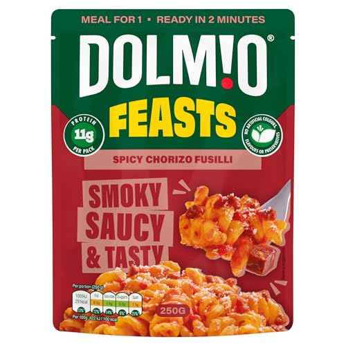 Dolmio Feasts Spicy Chorizo Fusilli Pasta Meal - 6 Pack, 250g Each 7