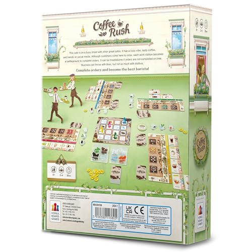 Korea Board Games Coffee Rush Board Game | Ages 8+ | 2-4 Players | 30+ Min Play Time 3