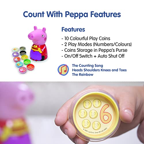 Peppa Pig Count with Peppa Interactive Learning Toy with 10 Coins 10