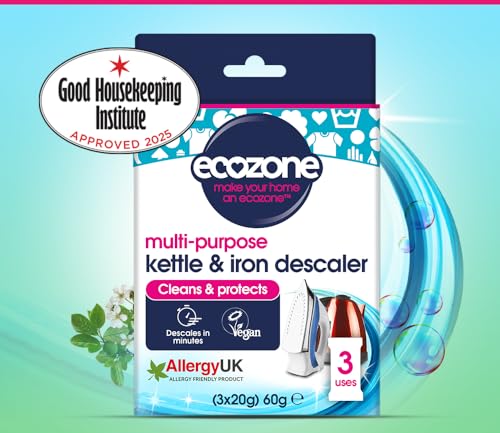 Ecozone Kettle & Iron Descaler - 3-Sachet Pack for Limescale Removal 6