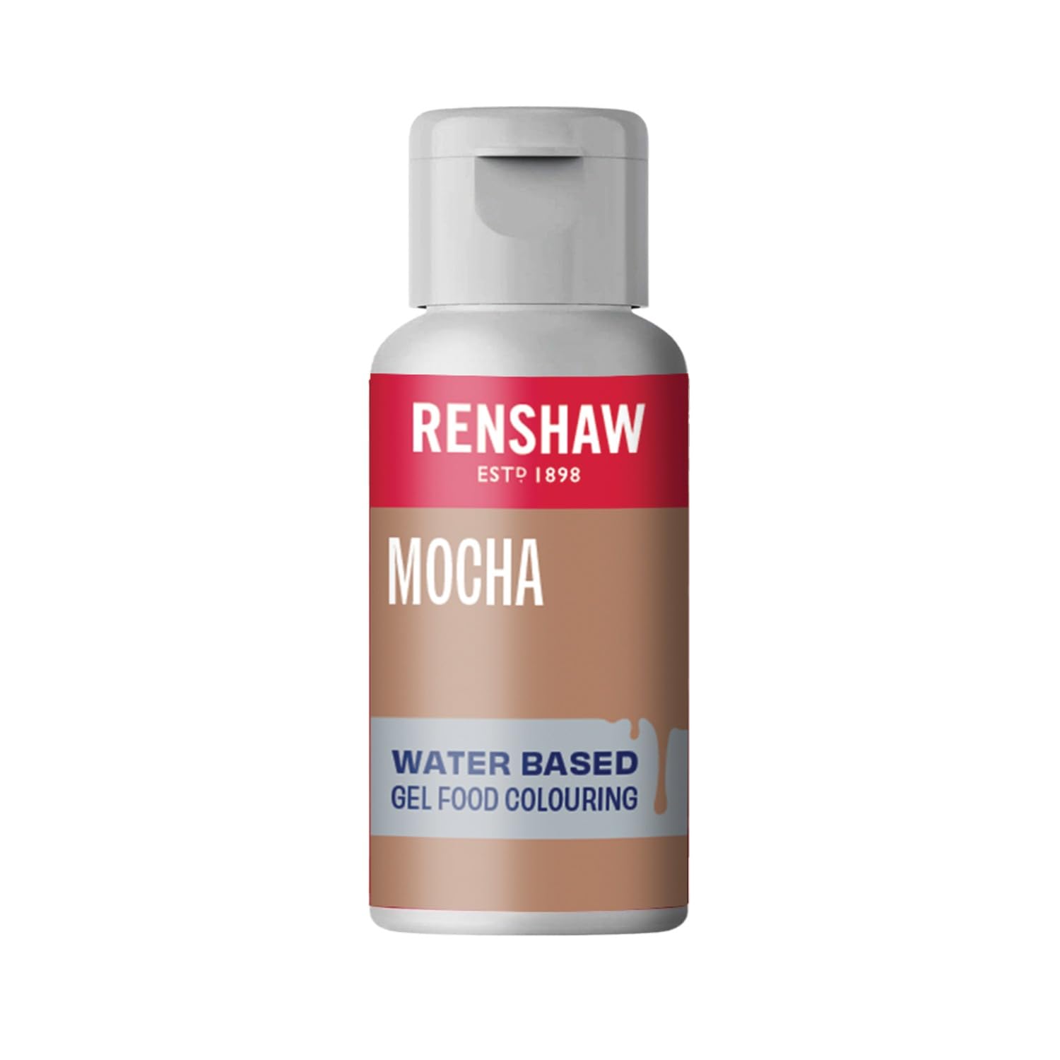 Renshaw Water Based Gel Food Colouring - Mocha Brown | 20g Gel Formula