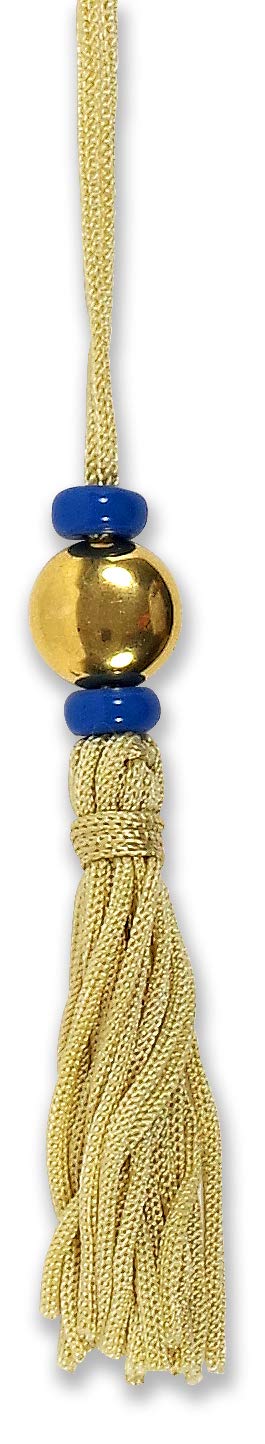 Peter Pauper Press Be Strong and Courageous Beaded Bookmark | Deep Blues, Teals, White, Gold 2