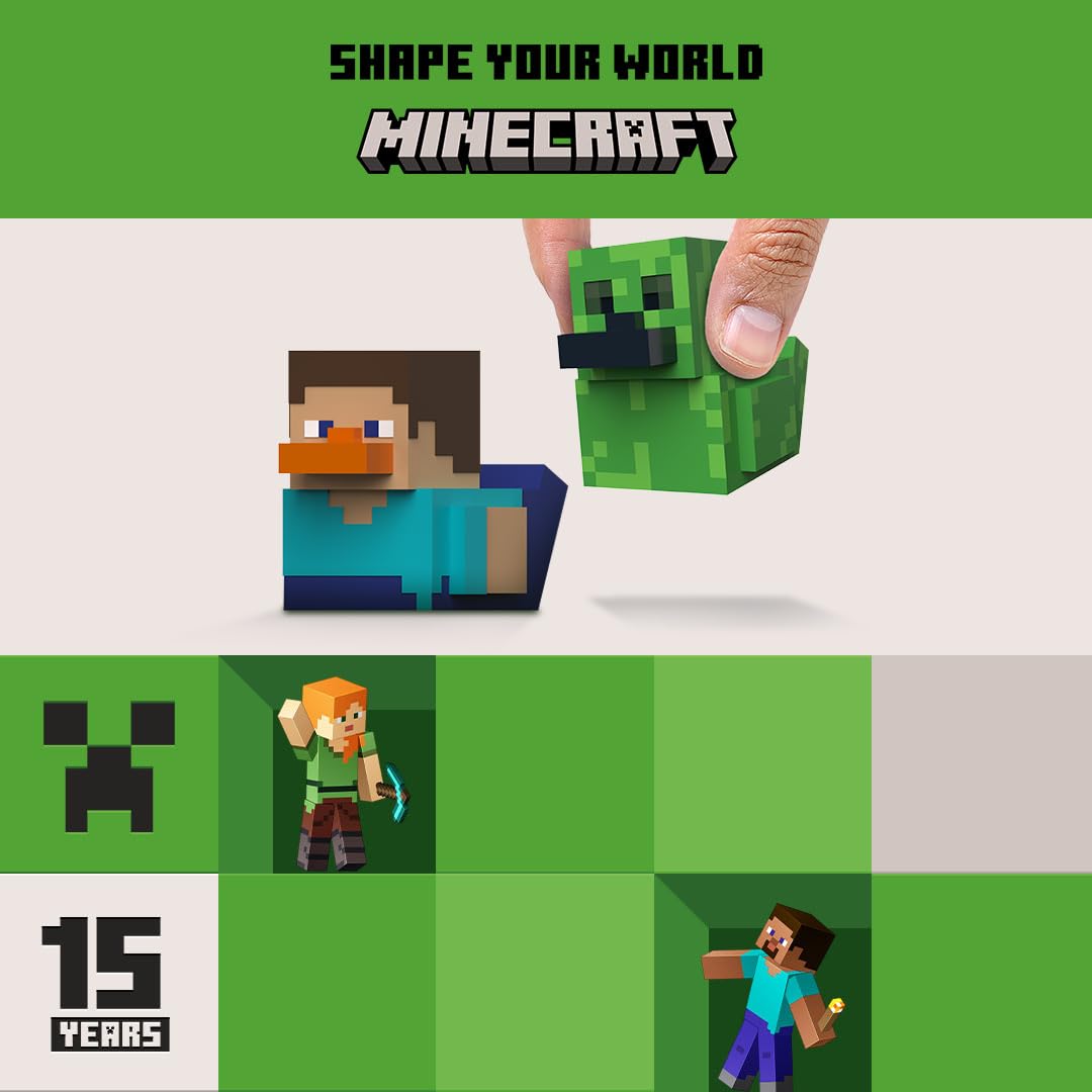 Minecraft Mini Steve Collectible Vinyl Rubber Duck Figure - Official TUBBZ Merchandise 3