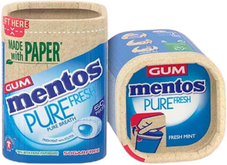 MENTOS Pure Fresh Sugar Free Chewing Gum - Fresh Mint Flavor | 50 Count (Pack of 6) 3