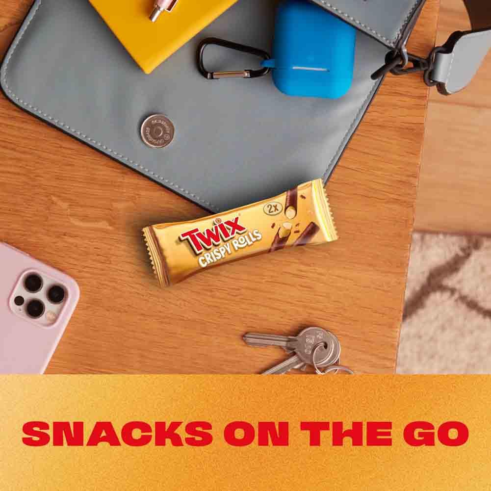 Twix Crispy Rolls, Snackriegel mit Milchschokolade, Karamell und Keksen, 24 x 22,5 g 5