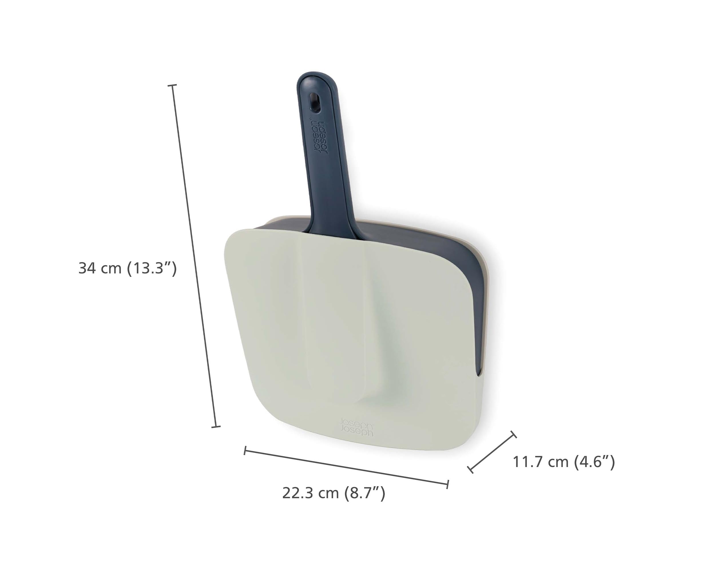 Joseph Joseph CleanStore Wall-Mounted Indoor Dustpan & Brush Set - Blue