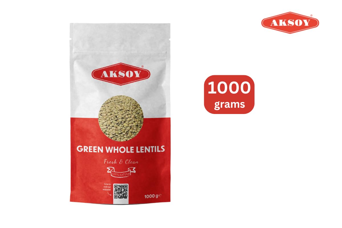 Aksoy Green Whole Lentils 1KG – High Protein, Fiber-Rich Pulses for Salads and Curries 3