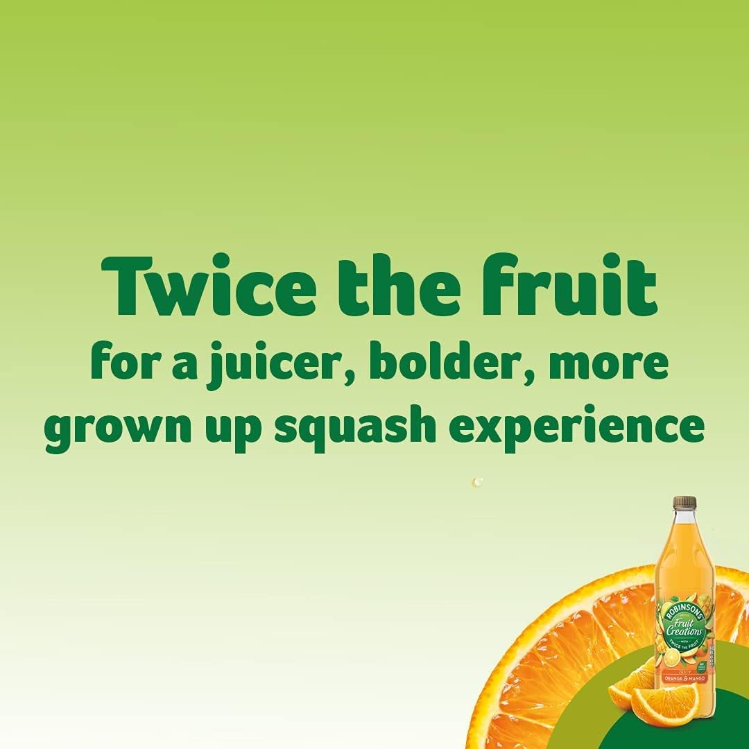 Robinsons Fruit Creations Zesty Orange &amp; Mango Saftgetränk, 1000 ml 3
