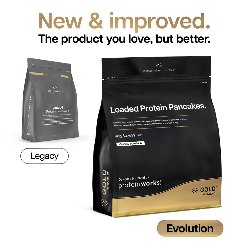 THE PROTEIN WORKS Loaded Protein Pancake Mix - Milk Choc Chip | 1 kg | High Protein