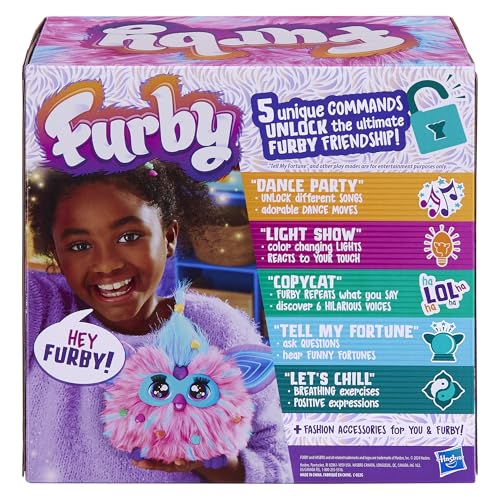 Furby Cotton Candy Pink & Blue Interactive Plush Toy - Voice-Activated Dancing & Talking Pet for Kids 15