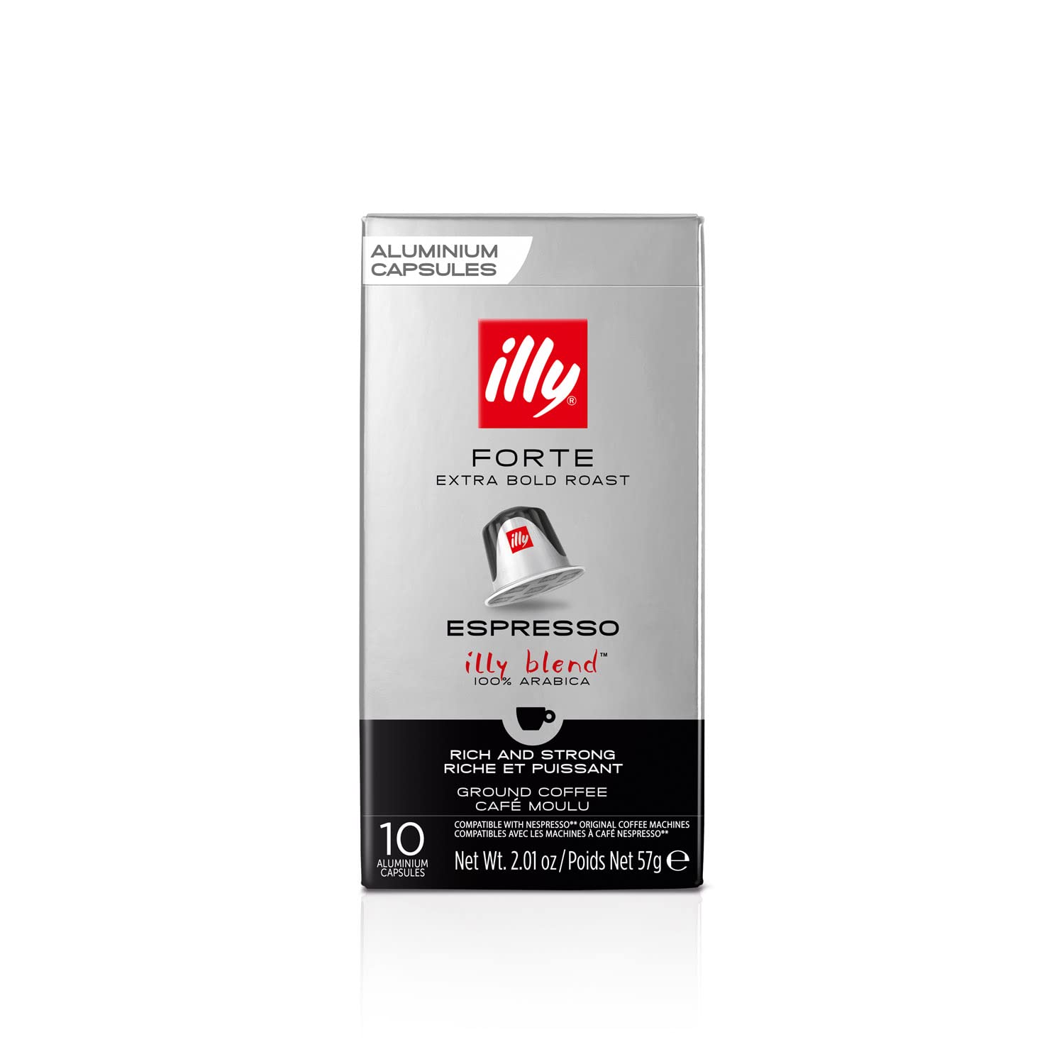 illy Forte Roast Nespresso Compatible Aluminium Coffee Capsules, 100% Arabica Blend 6