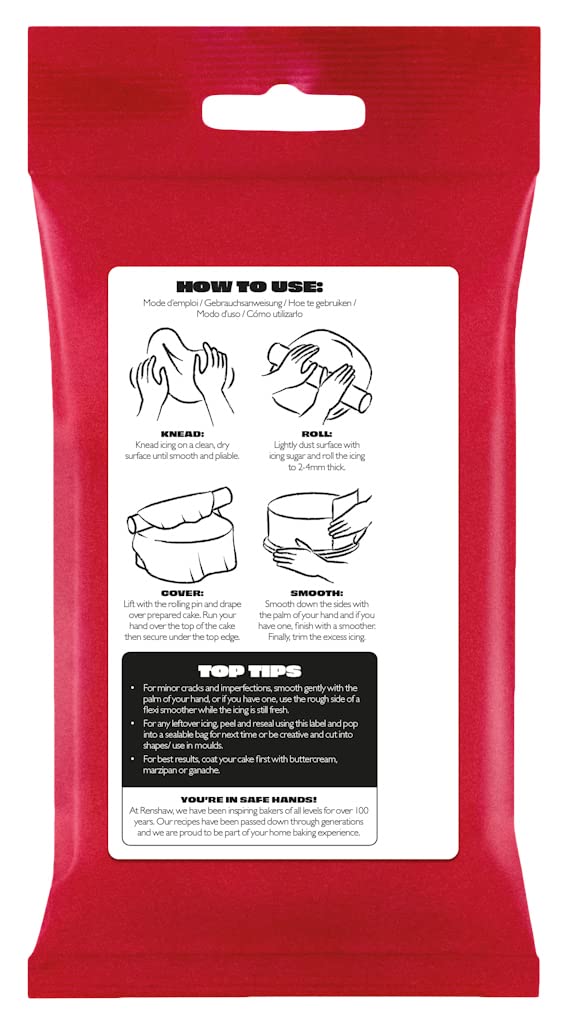 Renshaw Jet Black Just Roll With It Ready to Roll Fondant Icing, 1 kg