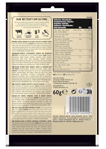 Jack Link's Biltong Jerky Original - Pack of 12 x 60g, Gluten Free High Protein Beef Snack 8