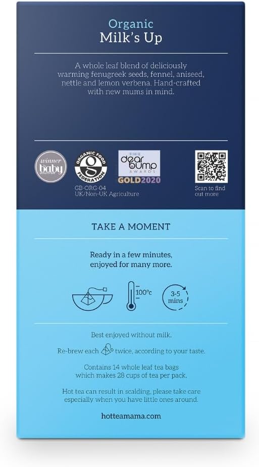 HOTTEA MAMA Milk's Up Organic Breastfeeding Tea for Lactation Support 5