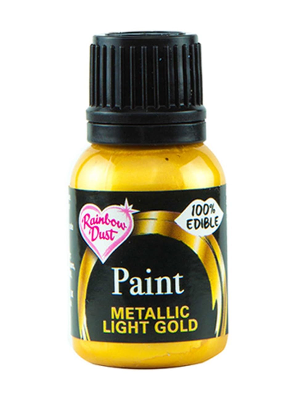 Rainbow Dust - Metallic Light Gold Edible Food Paint (25ml)