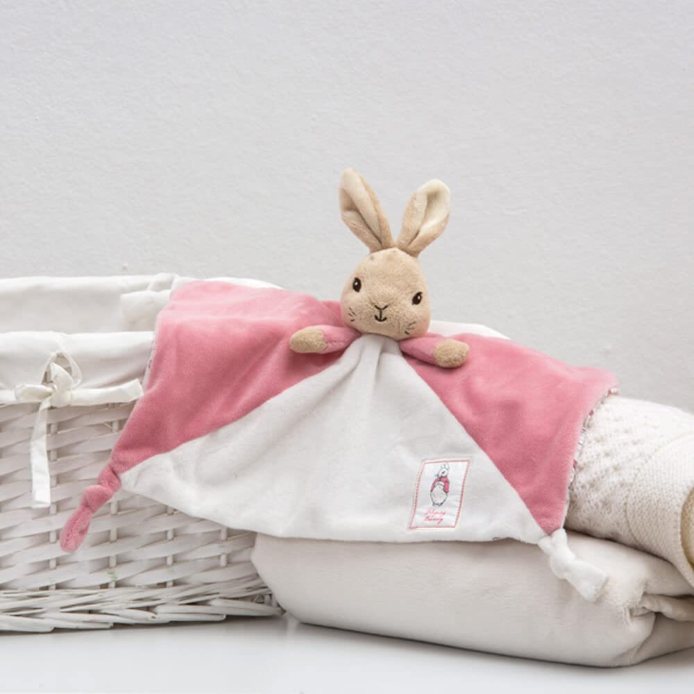 Beatrix Potter Flopsy Bunny Comfort Blanket - Plush Teddy & Soft Pink Baby Comforter 9
