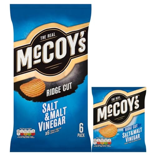 McCoys Salt &amp; Malt Vinegar Ridges Crisps, 6er-Pack – Kultiger geriffelter Crisp mit unverwechselbarem Knuspergefühl 7