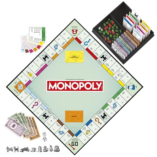 Monopoly Board Game with Storage Tray and Larger Metal Tokens - English Version 9