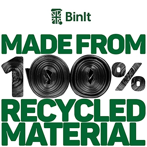 BIN IT Ultra Heavy Duty 120L Refuse Sacks 10 Pack, 80kg Lift Tested, 60μm Thickness, Recycled LDPE Bin Liners 6